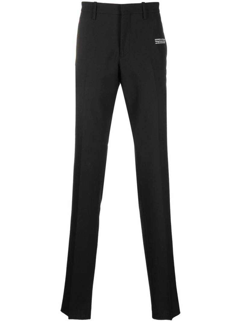 Off-White logo-print tailored trousers - Black von Off-White