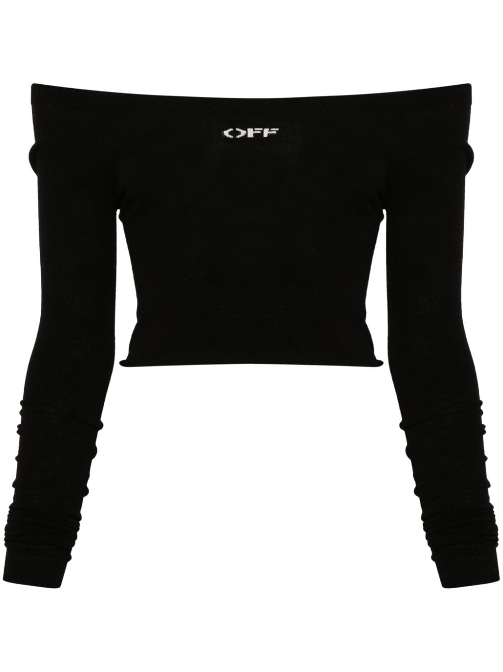 Off-White logo-stamp crop top - Black von Off-White