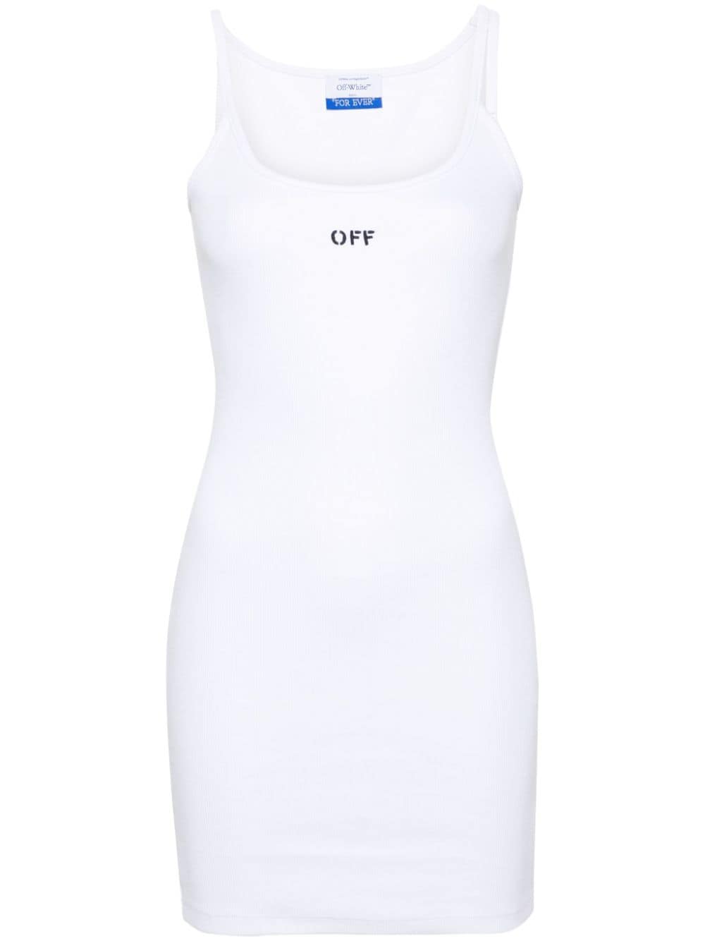 Off-White logo-print ribbed minidress von Off-White