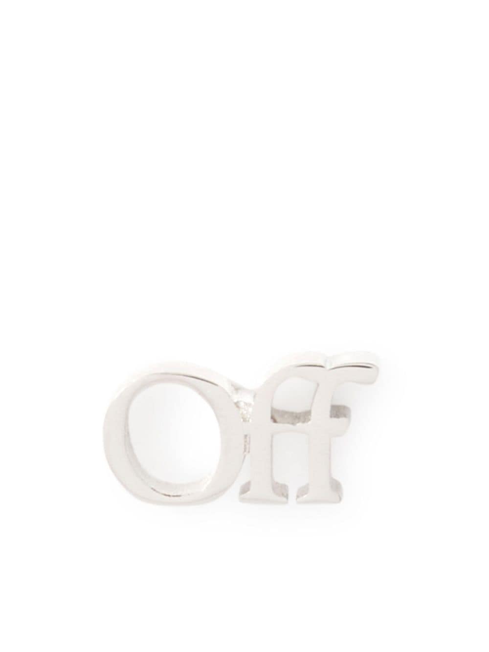 Off-White logo stud single earring - Silver von Off-White