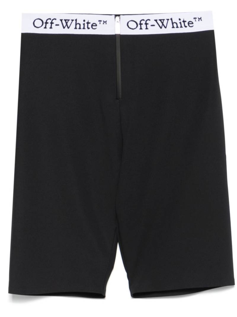 Off-White logo-waistband shorts - Black von Off-White