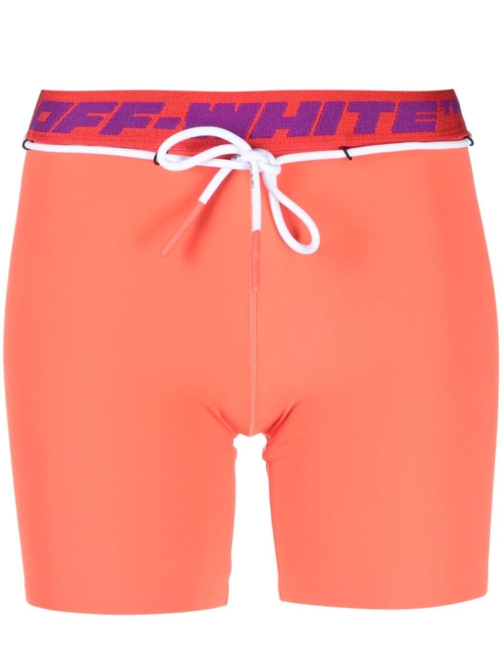 Off-White logo-waistband track shorts - Orange von Off-White