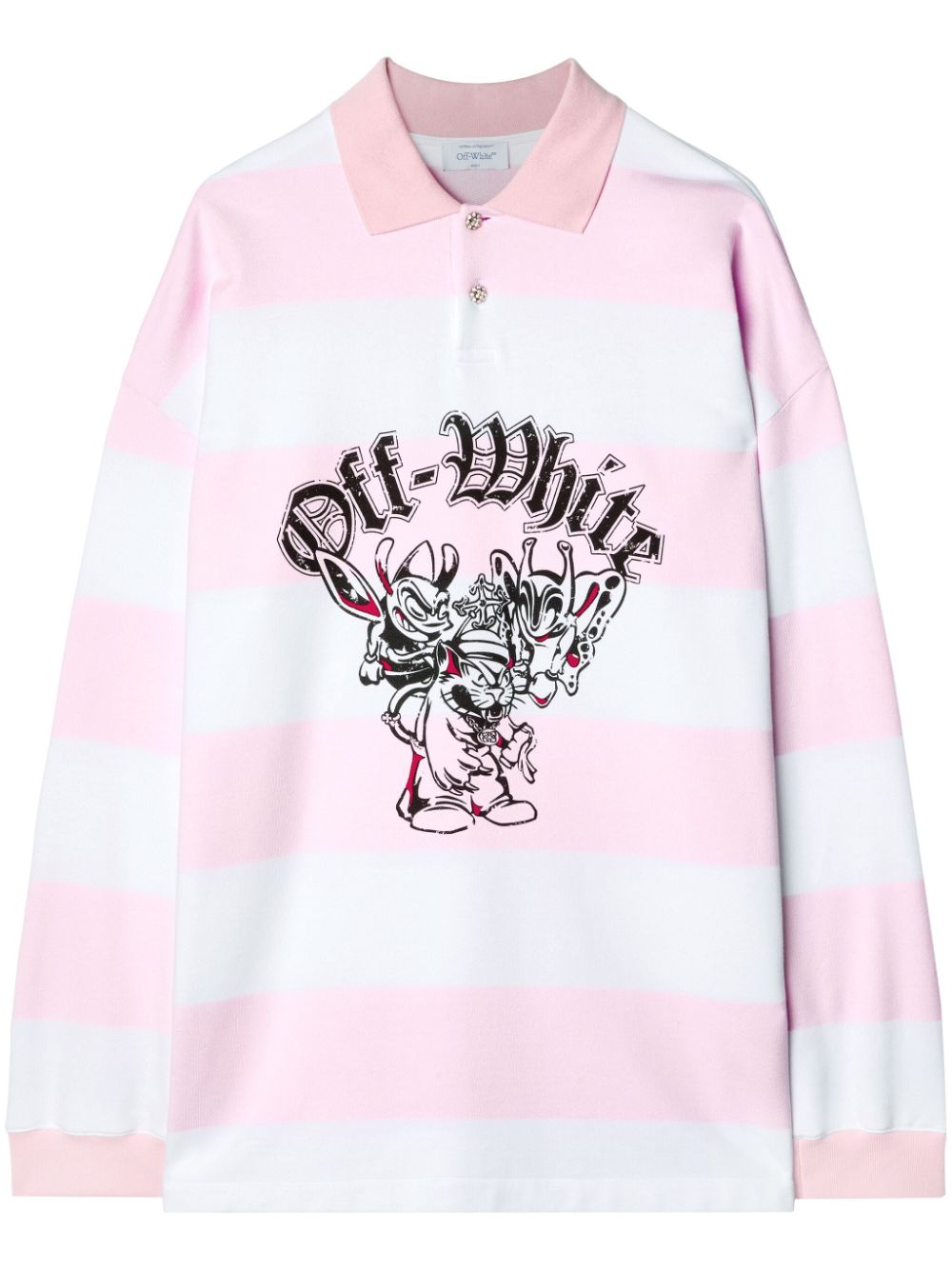 Off-White long-sleeve polo shirt - Pink von Off-White