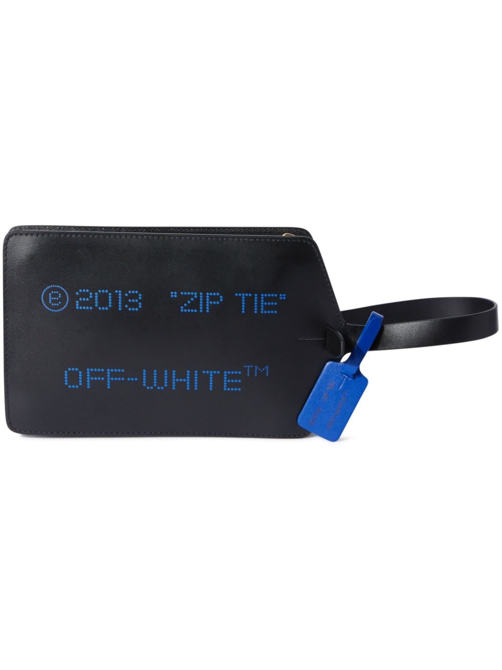 Off-White medium Zip Tie clutch - Black von Off-White