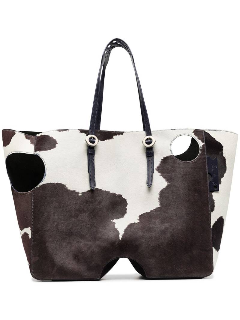 Off-White meteor cow pattern tote bag - Blue von Off-White