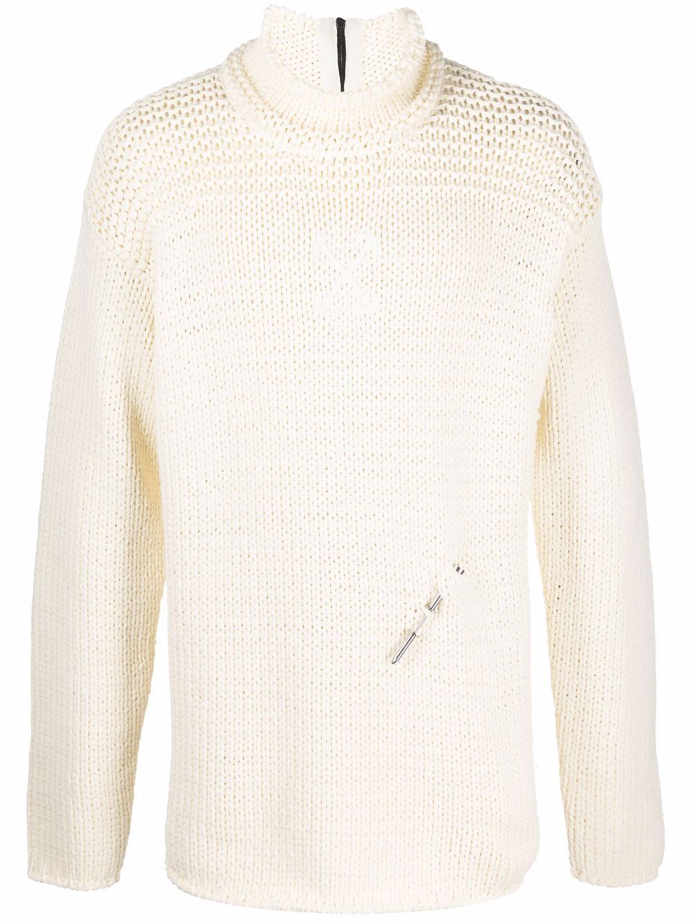 Off-White nail detail high-neck jumper - Neutrals von Off-White