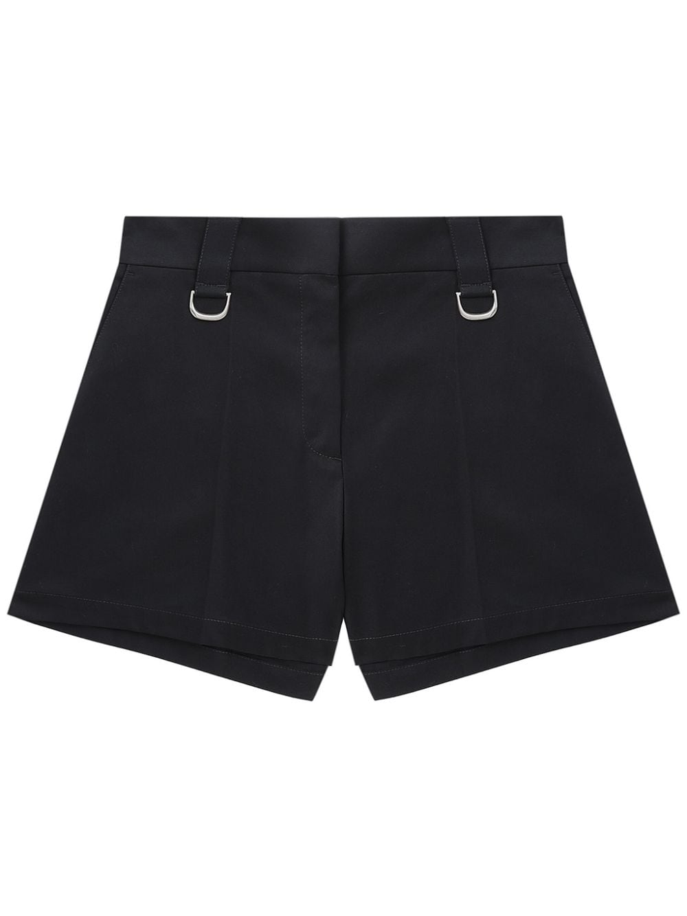 Off-White pressed-crease cotton mini shorts - Black von Off-White