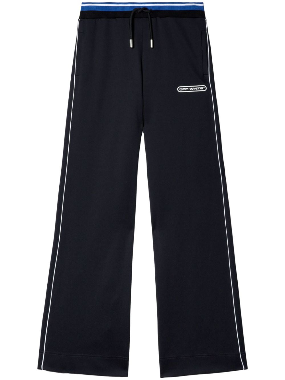 Off-White printed straight track pants - Black von Off-White