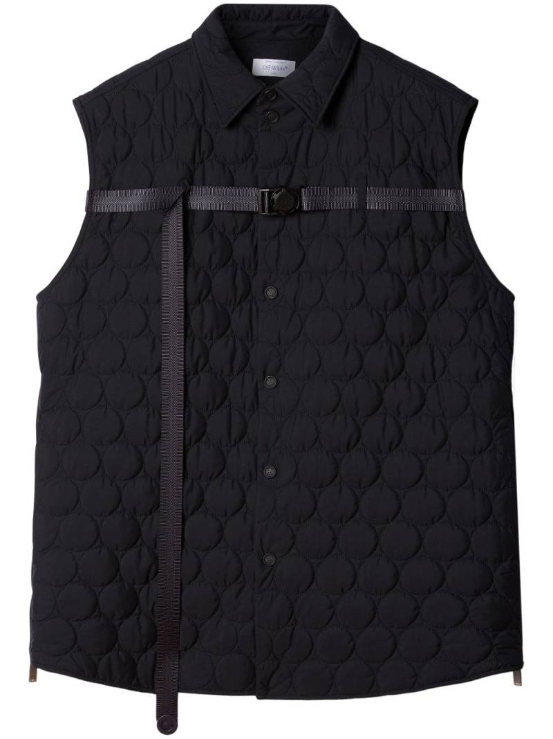 Off-White quilted buckled vest - Black von Off-White