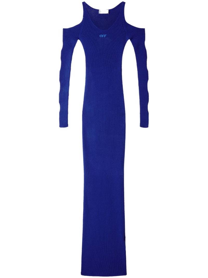 Off-White ribbed cut-out dress - Blue von Off-White