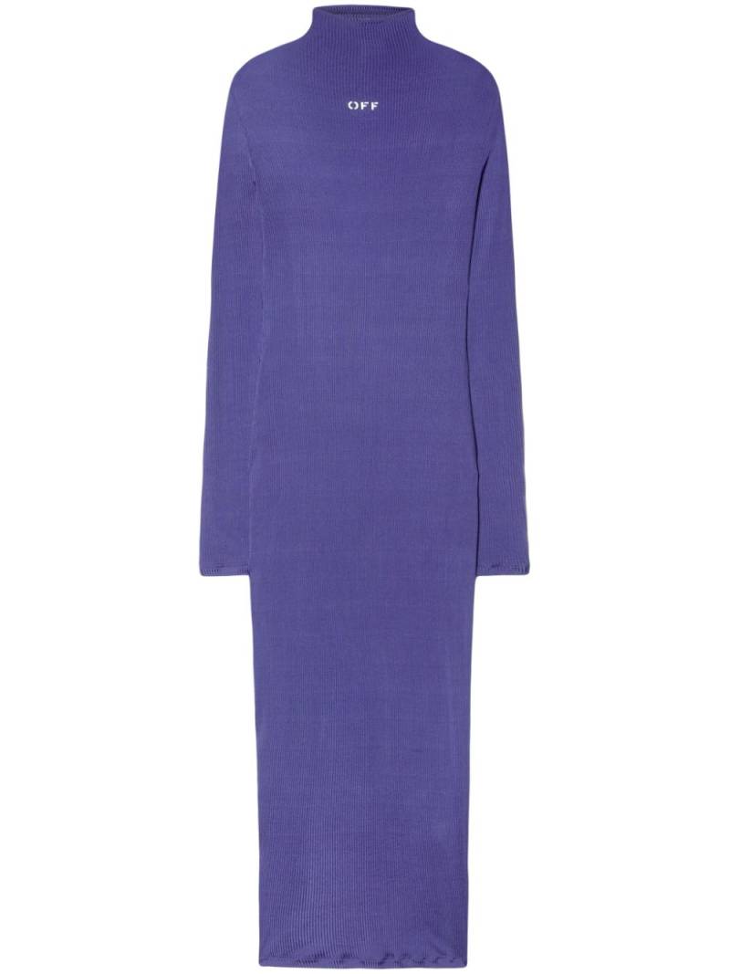 Off-White ribbed long dress - Purple von Off-White