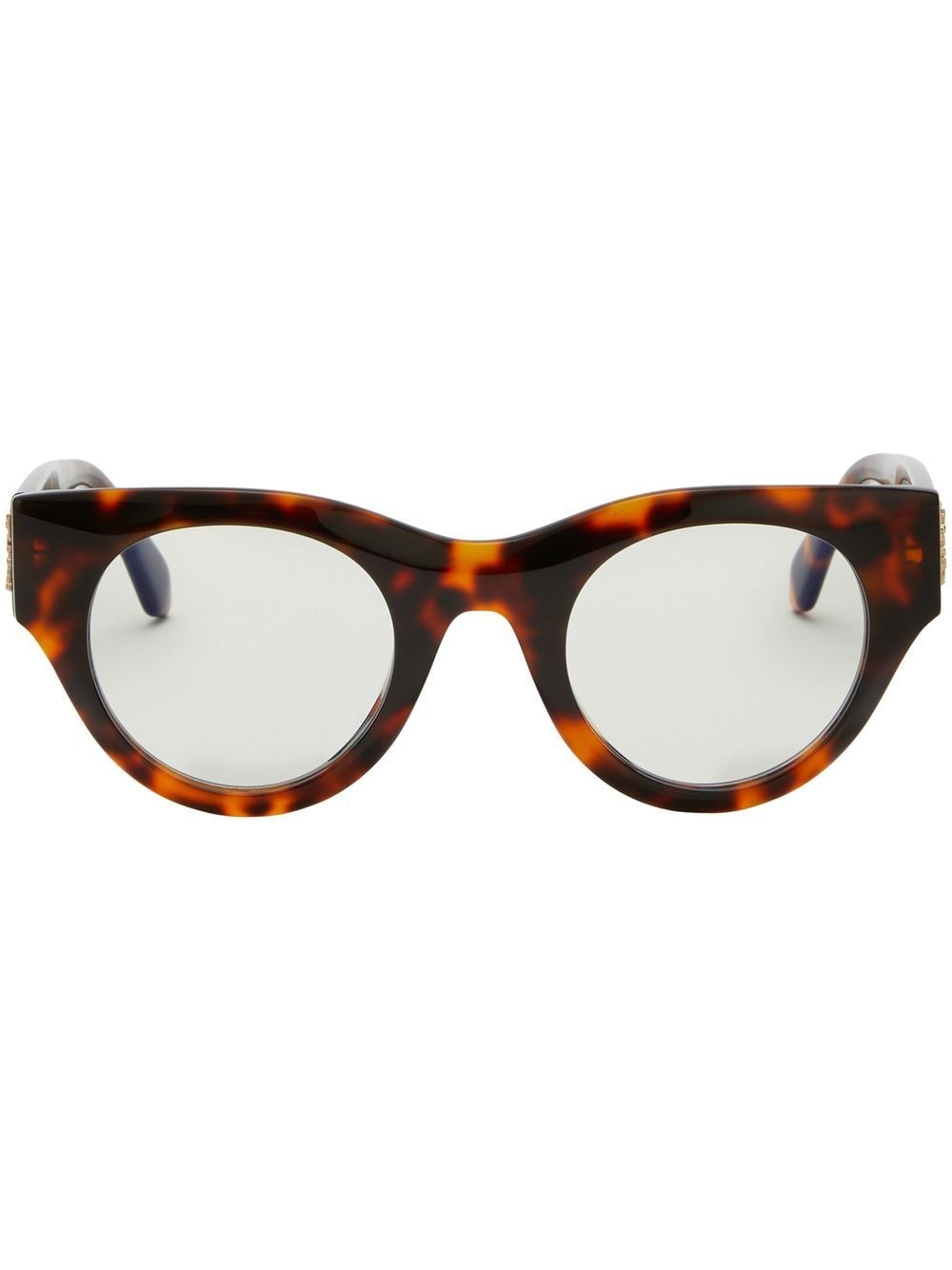 Off-White Eyewear round-frame tortoiseshell glasses - Blue von Off-White Eyewear