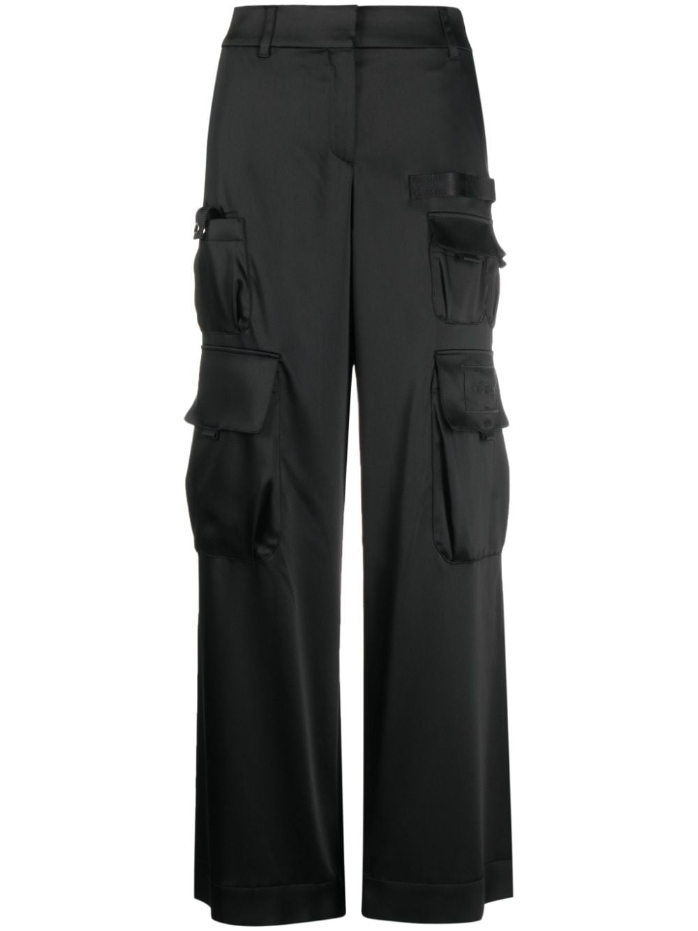 Off-White satin cargo trousers - Black von Off-White