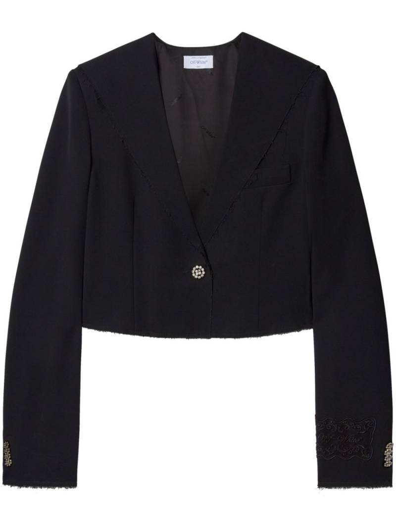 Off-White single-breasted cropped blazer - Black von Off-White