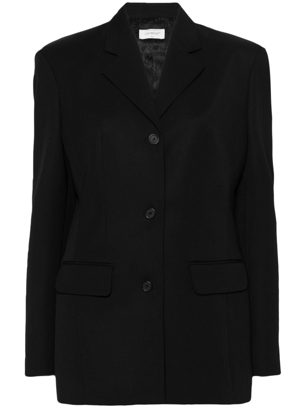 Off-White single-breasted wool blazer - Black von Off-White