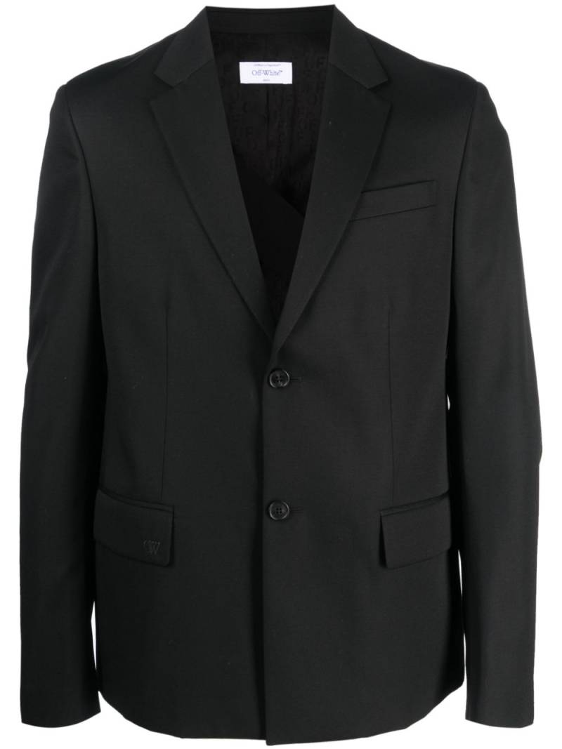 Off-White single-breasted wool blazer - Black von Off-White