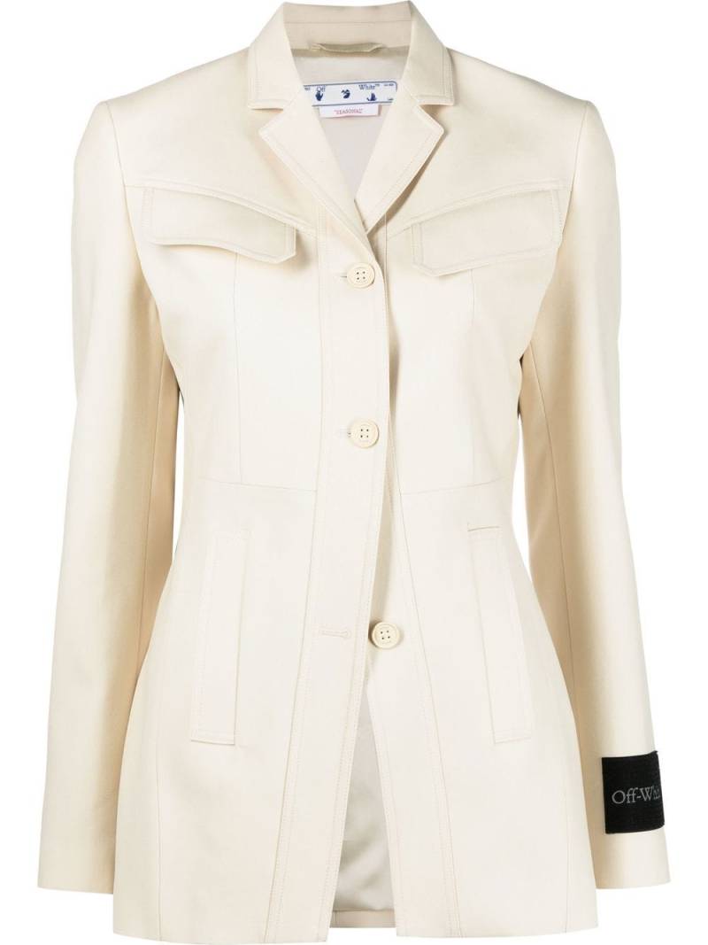 Off-White single-breasted wool blazer - Neutrals von Off-White