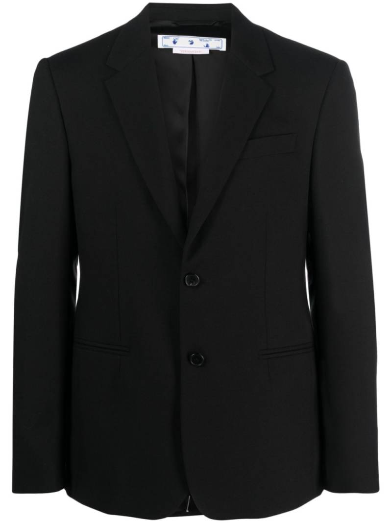 Off-White slogan-print virgin wool blazer - Black von Off-White