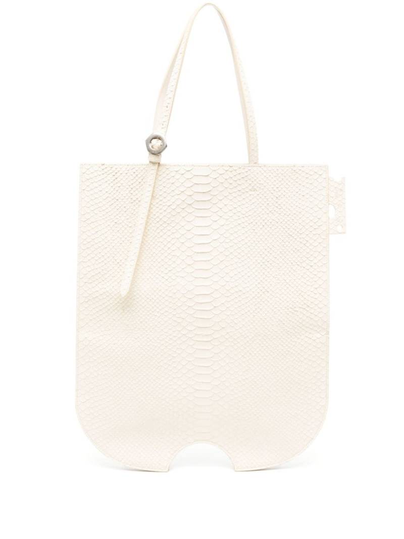 Off-White snakeskin-efffect tote bag - Neutrals von Off-White