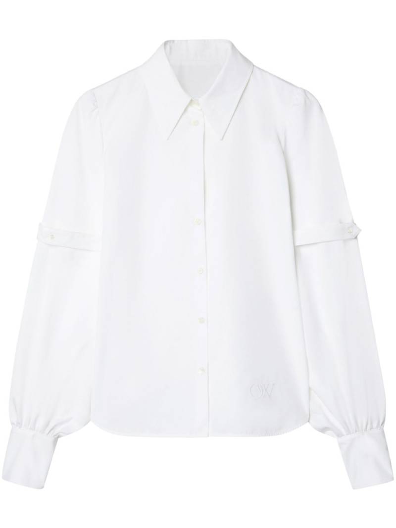 Off-White strap-embellished poplin shirt von Off-White