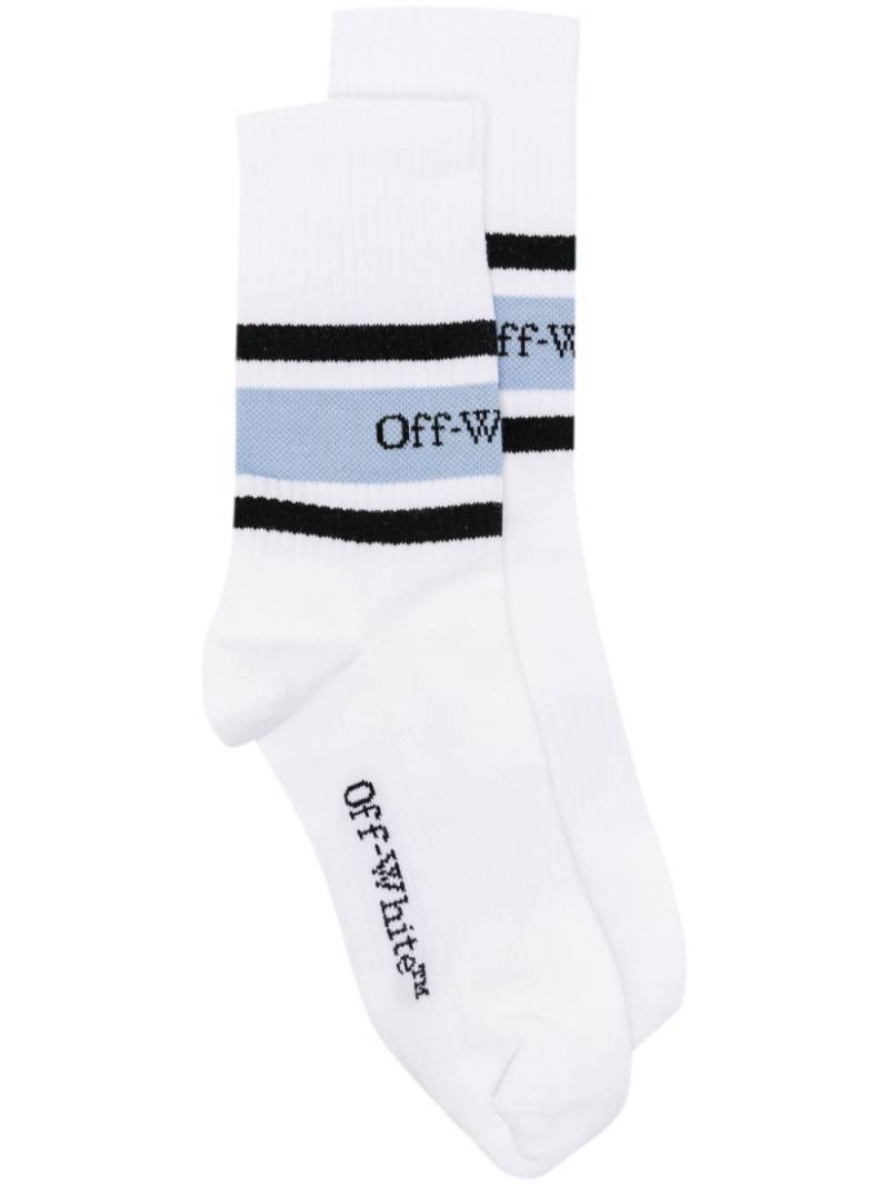 Off-White striped logo-jacquard socks von Off-White