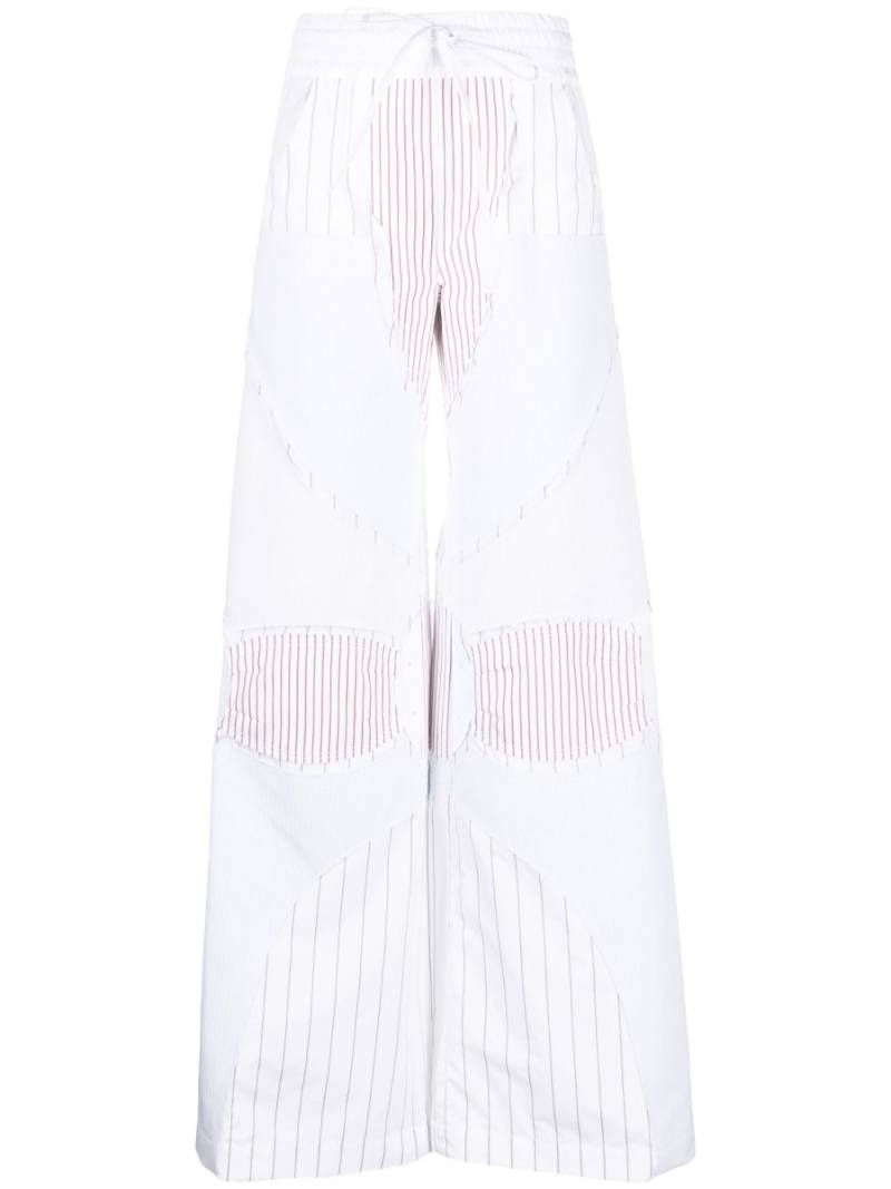 Off-White striped wide-leg cotton trousers von Off-White