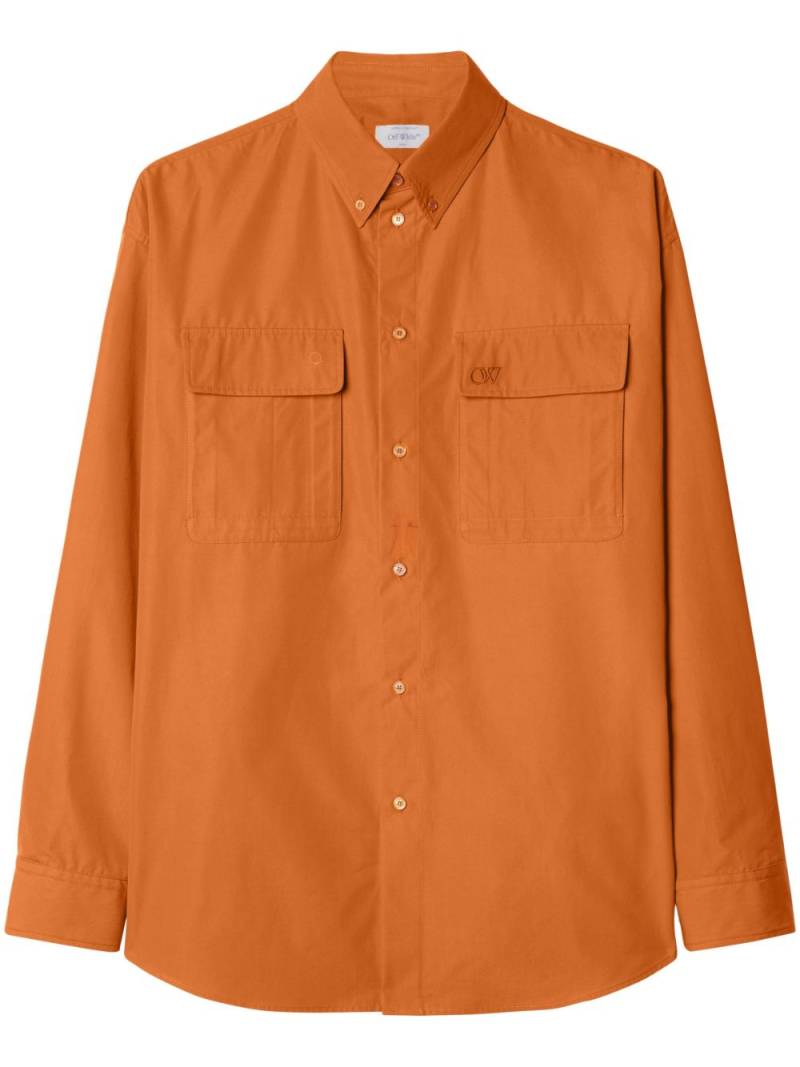 Off-White two-pocket cotton shirt - Orange von Off-White