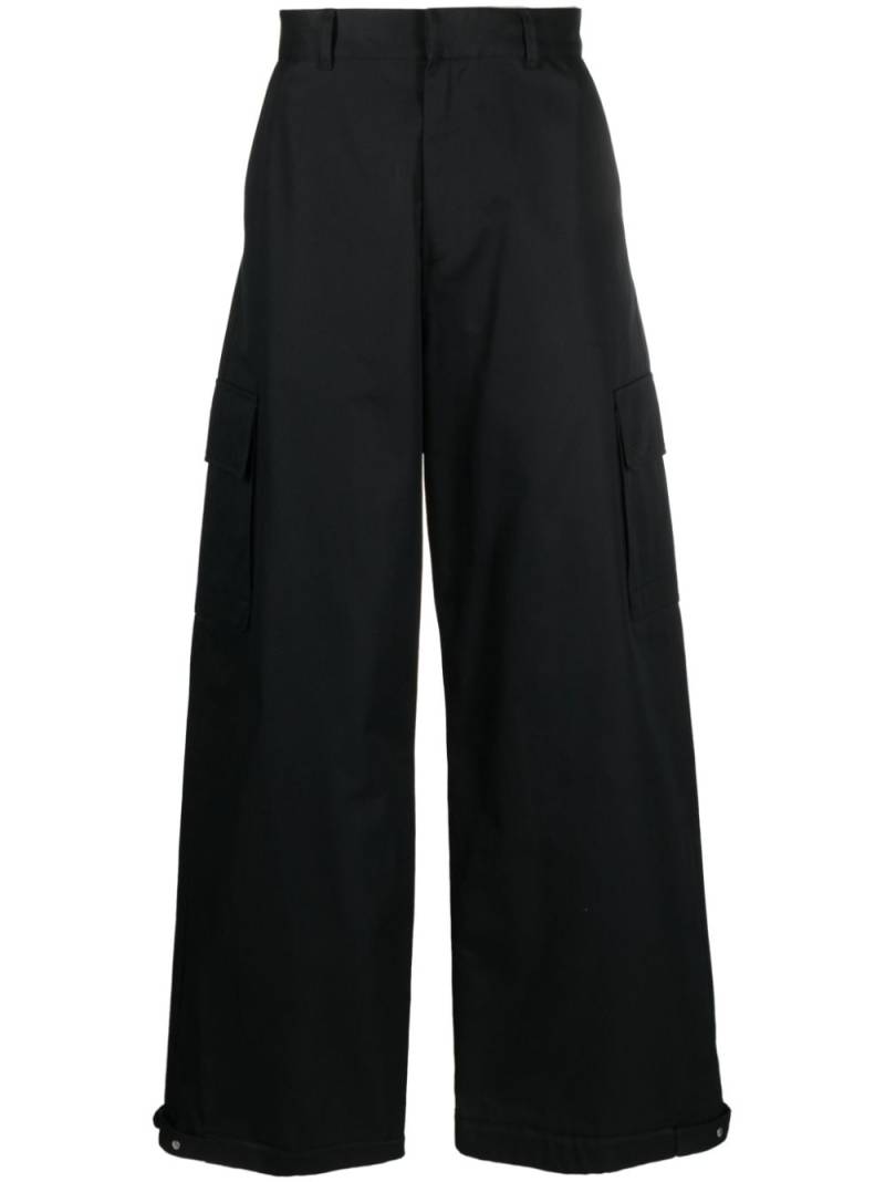 Off-White wide-leg cotton trousers - Black von Off-White