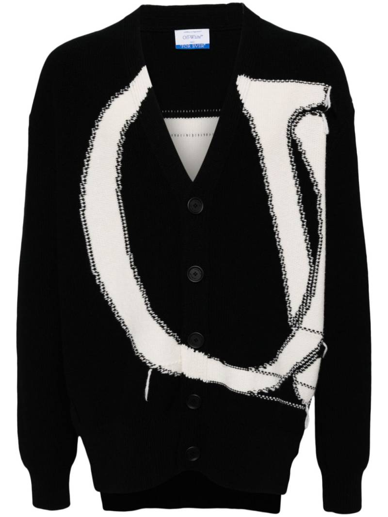 Off-White wool cardigan - Black von Off-White