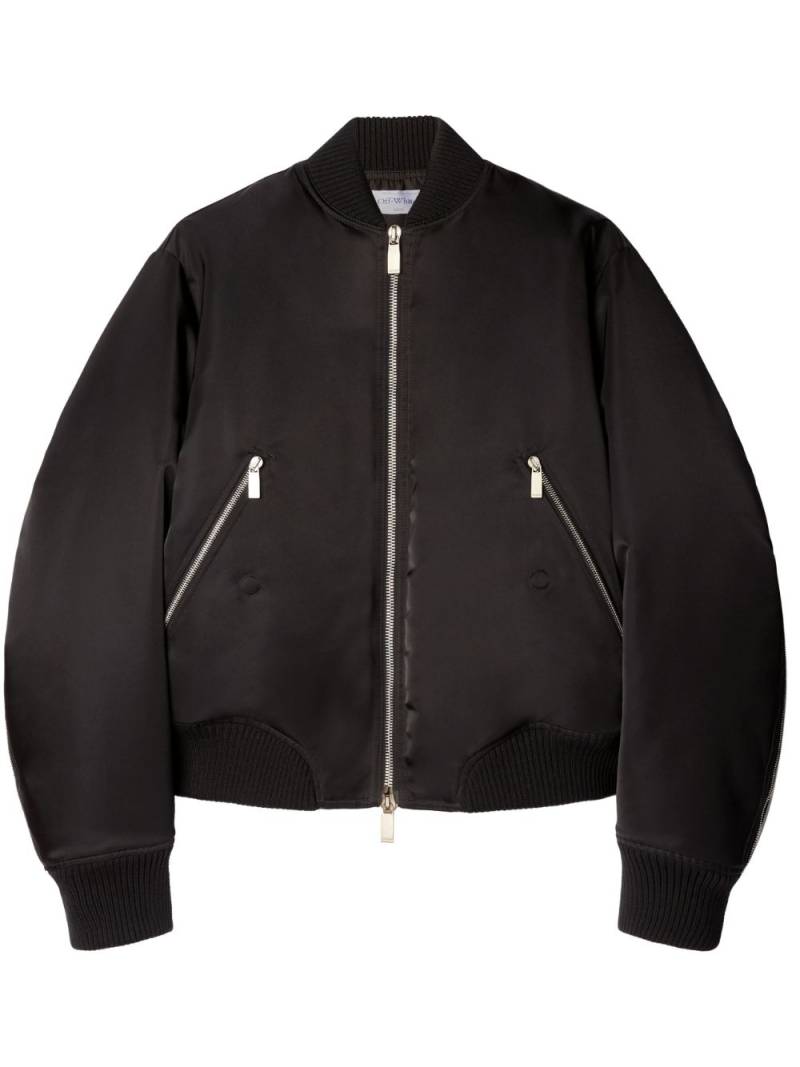 Off-White zip-detail bomber jacket - Black von Off-White