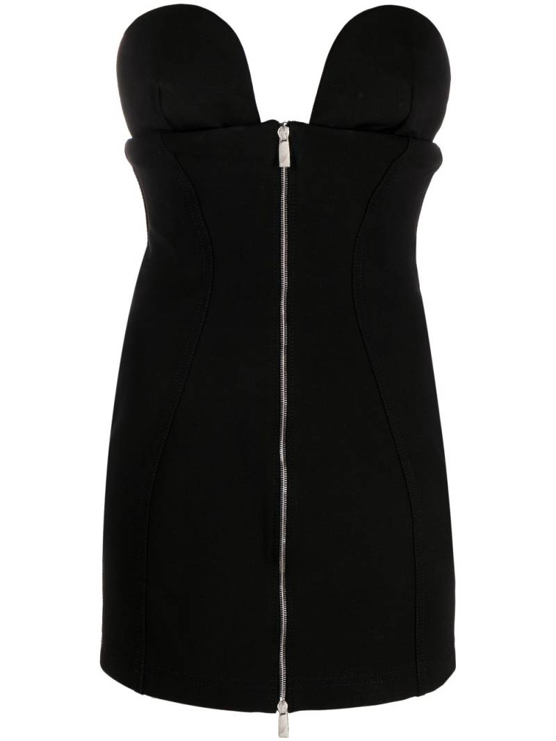 Off-White zipped strapless minidress - Black von Off-White