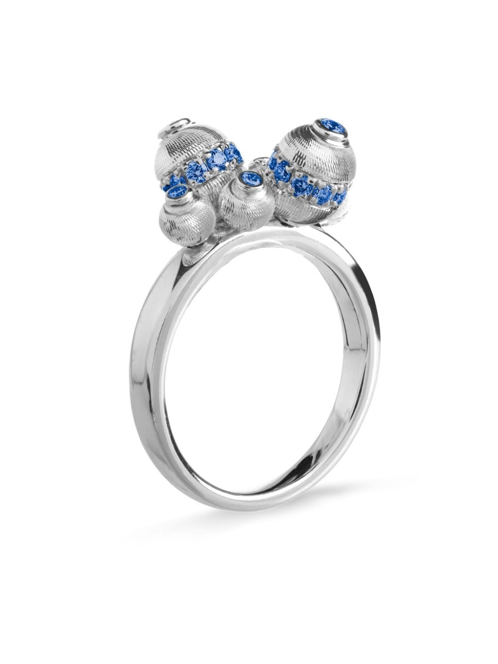 Officina Bernardi 18kt white gold Empire sapphire ring - Silver von Officina Bernardi