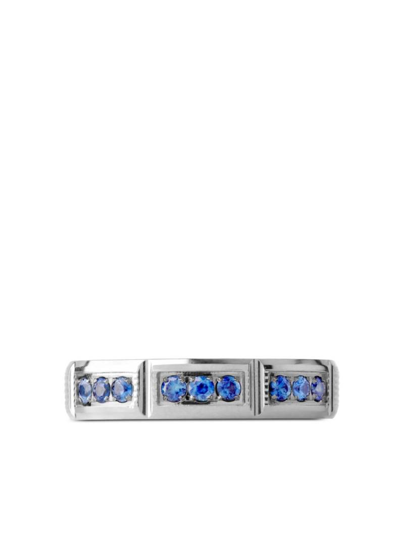 Officina Bernardi 18kt white gold Lumen sapphire ring - Silver von Officina Bernardi