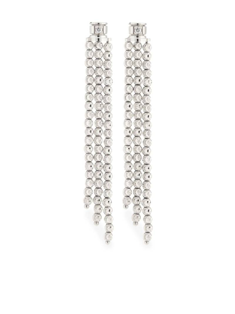 Officina Bernardi 18kt white gold Moon diamond drop earrings - Silver von Officina Bernardi