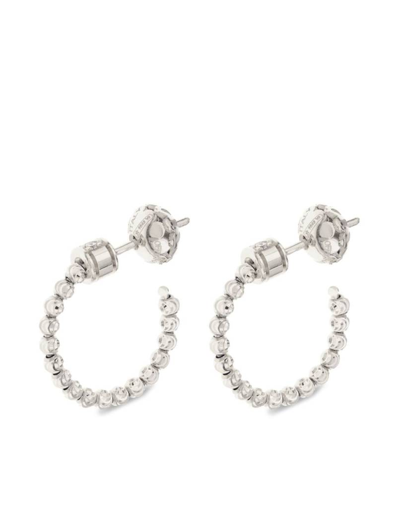 Officina Bernardi 18kt white gold Moon diamond hoop earrings - Silver von Officina Bernardi