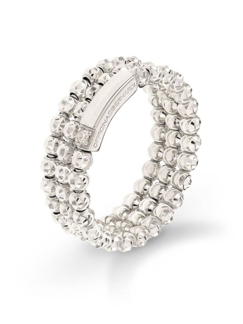 Officina Bernardi 18kt white gold Moon diamond ring - Silver von Officina Bernardi