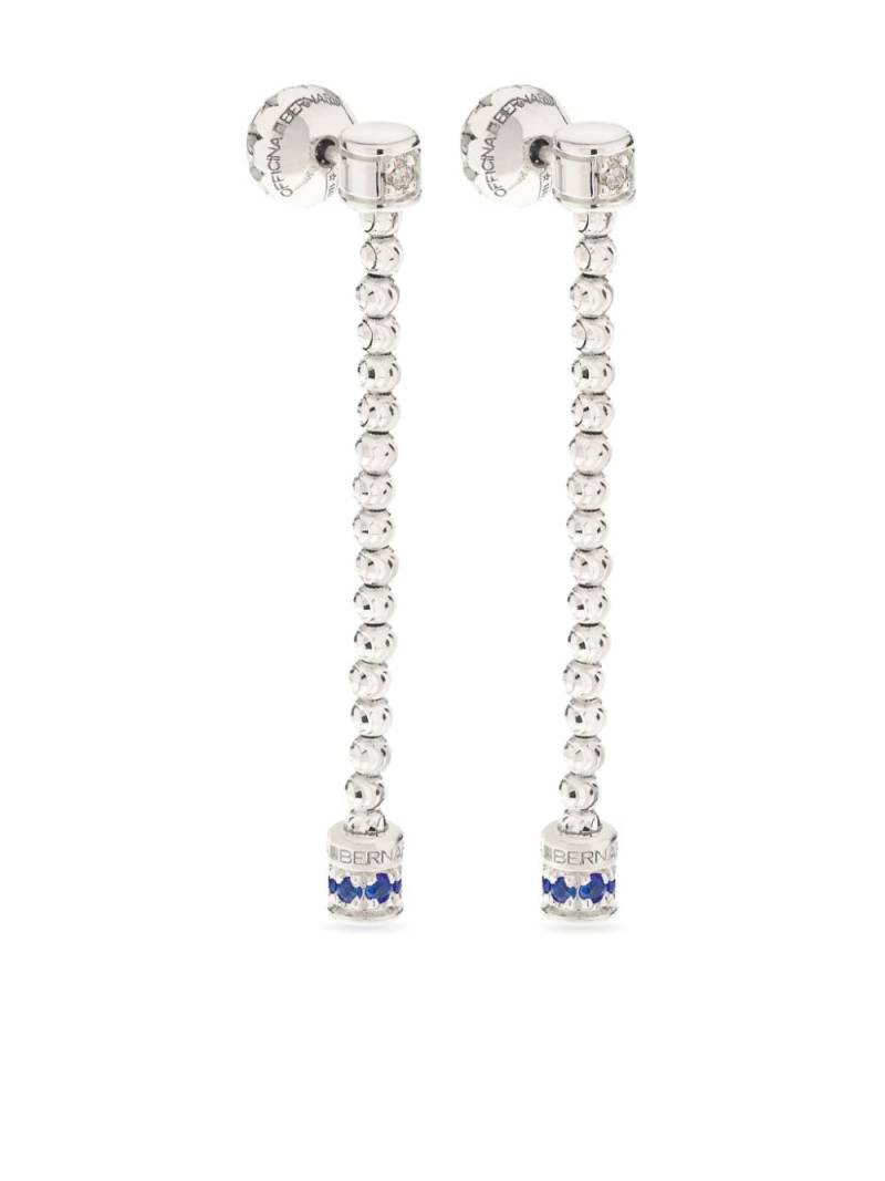 Officina Bernardi 18kt white gold Moon sapphire and diamond drop earrings - Silver von Officina Bernardi