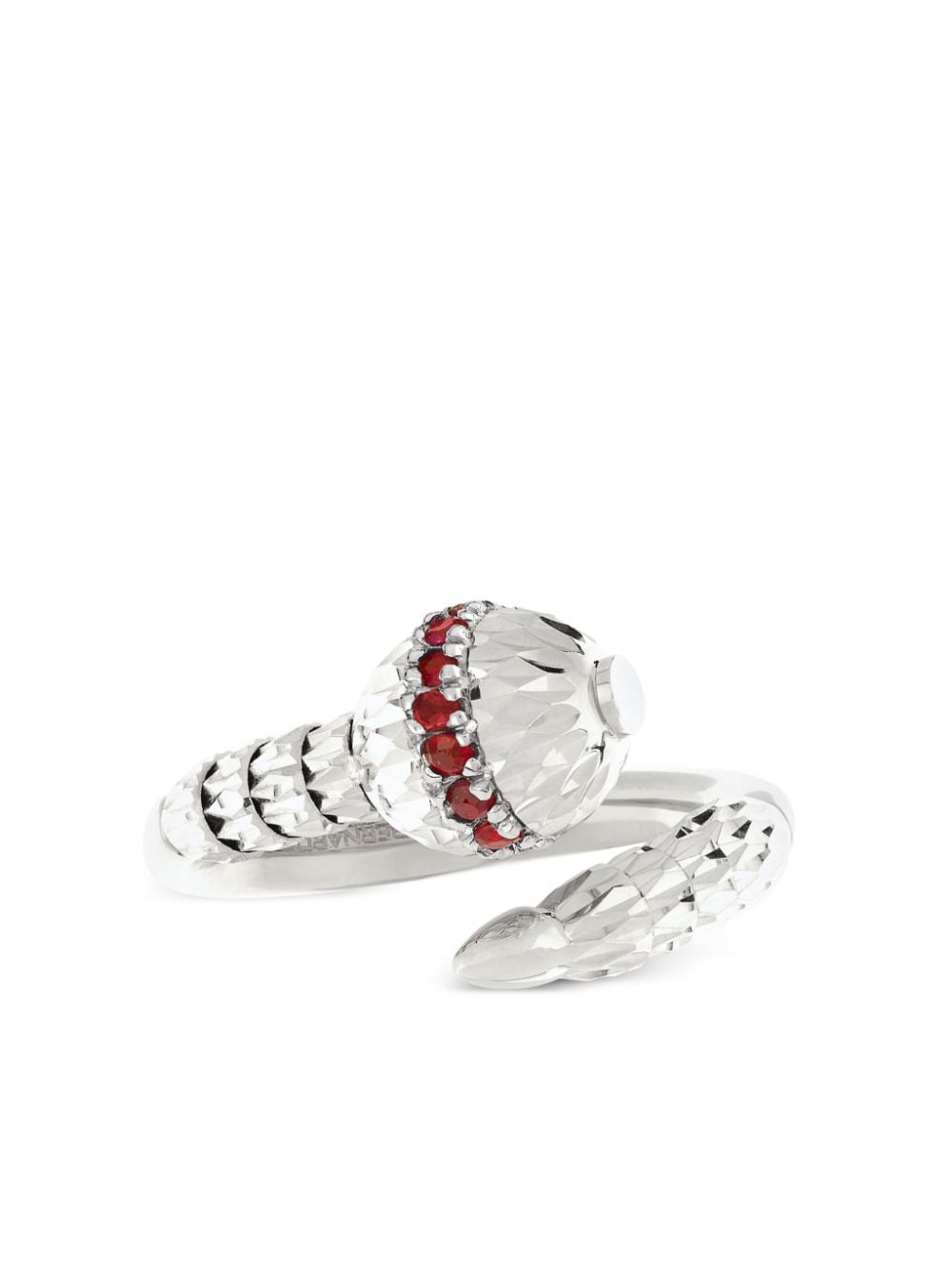 Officina Bernardi 18kt white gold Ophidia ruby ring - Silver von Officina Bernardi