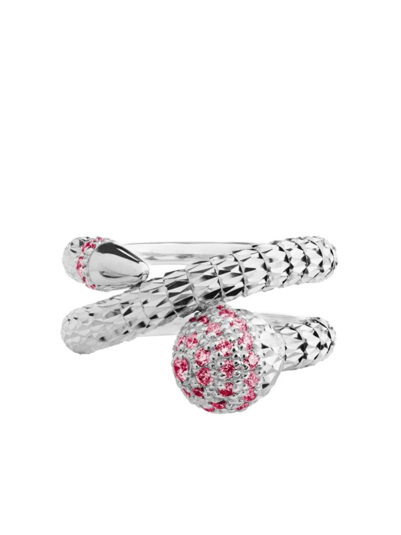 Officina Bernardi 18kt white gold Ophidia ruby ring - Silver von Officina Bernardi