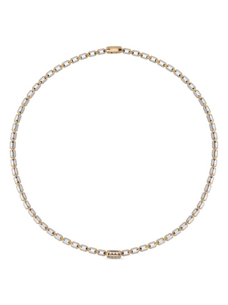 Officina Bernardi 18kt yellow and white gold Lumen diamond necklace von Officina Bernardi