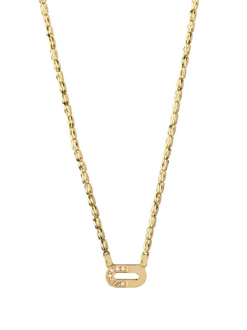 Officina Bernardi 18kt yellow gold Dea diamond necklace von Officina Bernardi