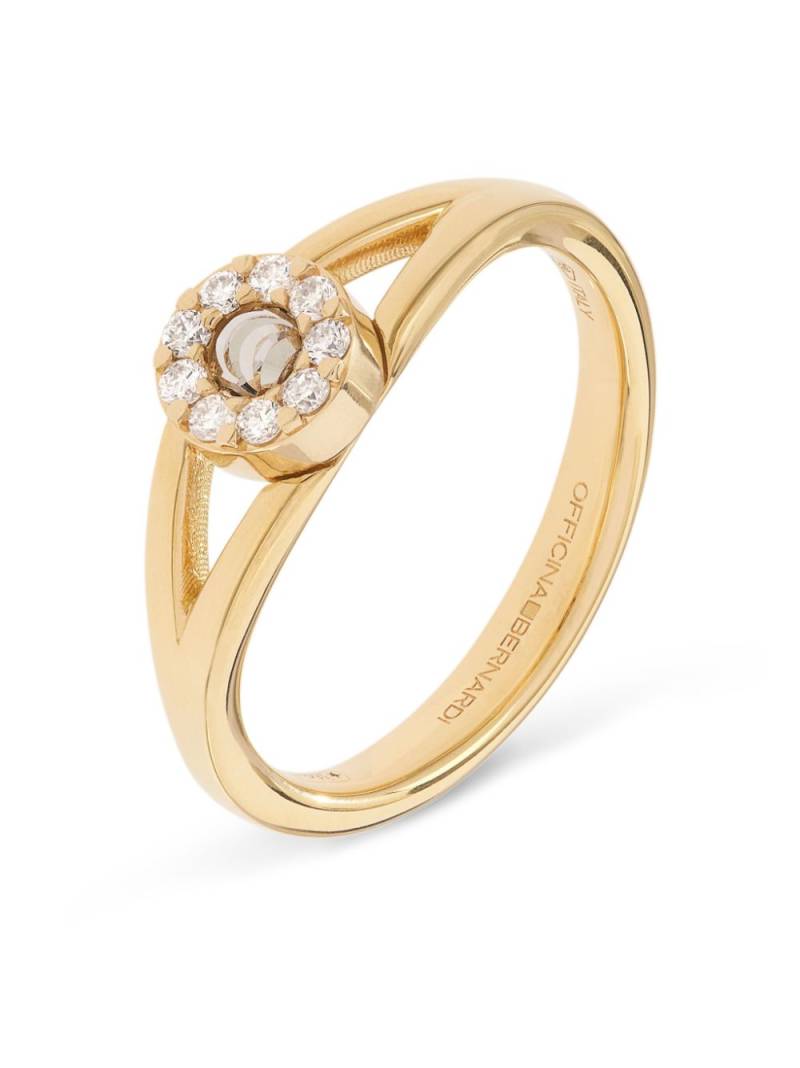 Officina Bernardi 18kt yellow gold Grace Moon diamond ring von Officina Bernardi