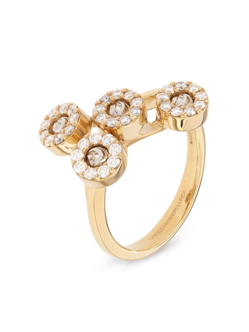 Officina Bernardi 18kt yellow gold Grace Moon diamond ring von Officina Bernardi