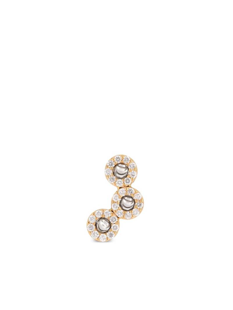 Officina Bernardi 18kt yellow gold Moon diamond earrings von Officina Bernardi