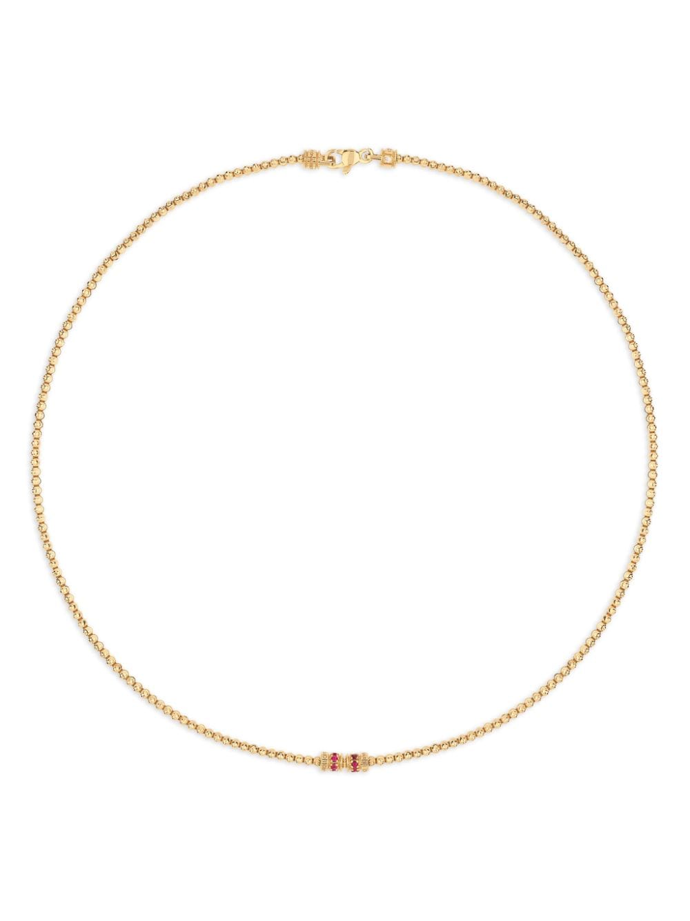 Officina Bernardi 18kt yellow gold Moon ruby necklace von Officina Bernardi