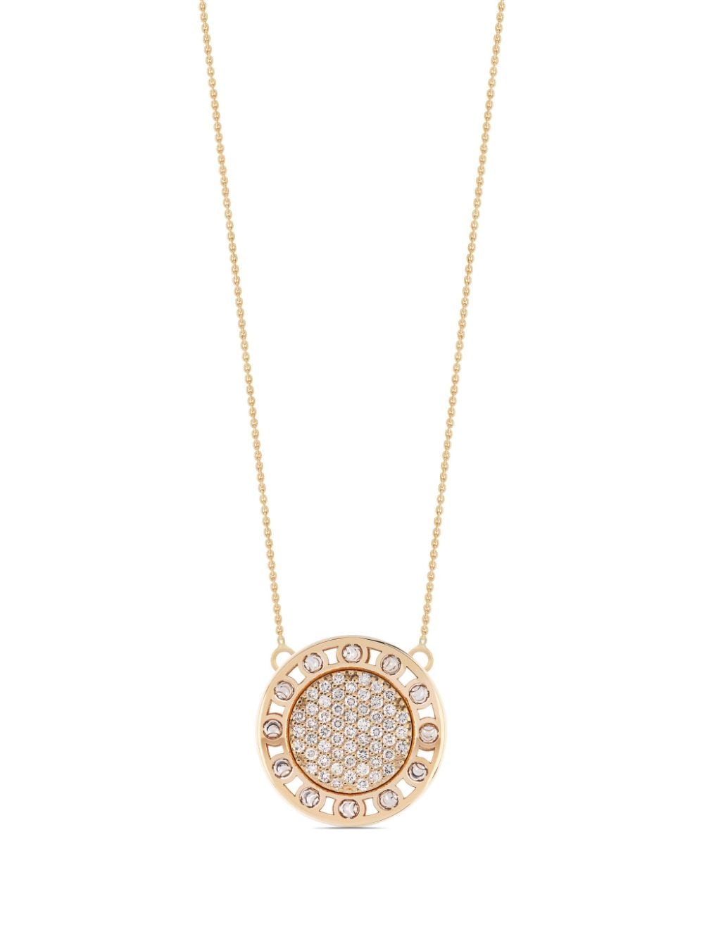 Officina Bernardi 18kt yellow gold large SenzaTempo diamond necklace von Officina Bernardi