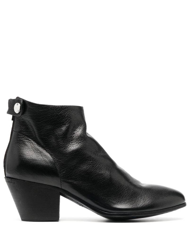 Officine Creative 60mm rear press-stud ankle boots - Black von Officine Creative