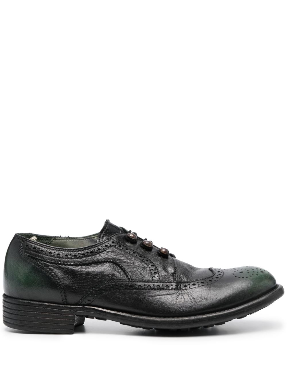 Officine Creative Calixte 035 perforated leather oxfords - Black von Officine Creative