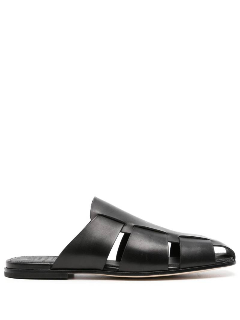 Officine Creative Fidel leather caged slides - Black von Officine Creative