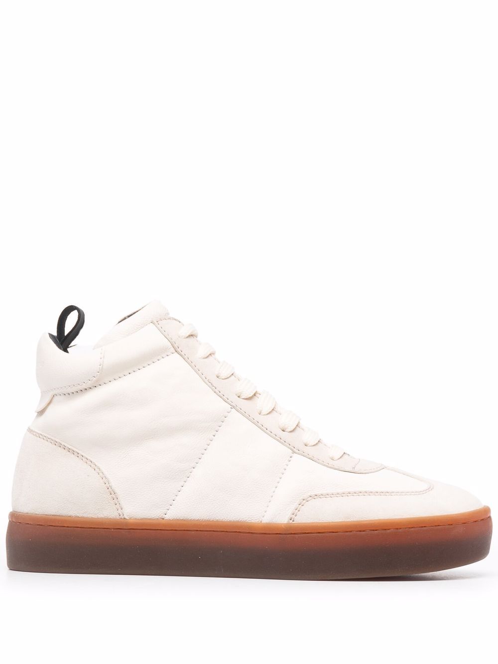 Officine Creative Kombined high-top leather sneakers - Neutrals von Officine Creative